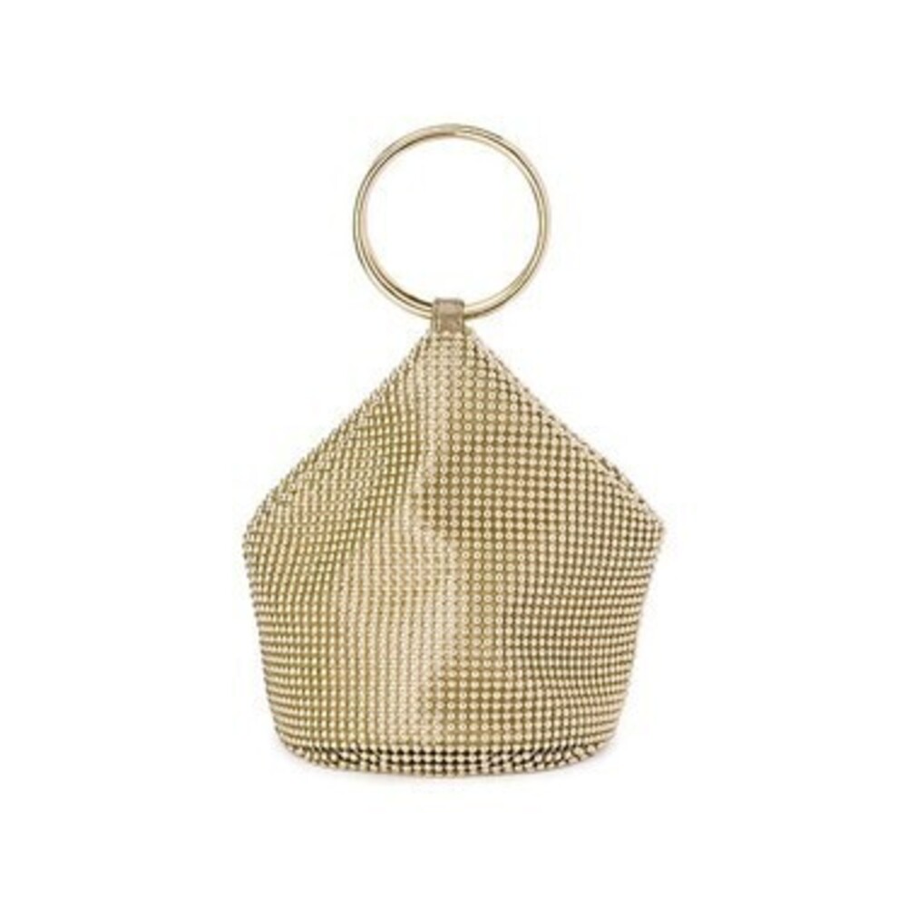 Bianca Ball Mesh Handle Bag in Gold